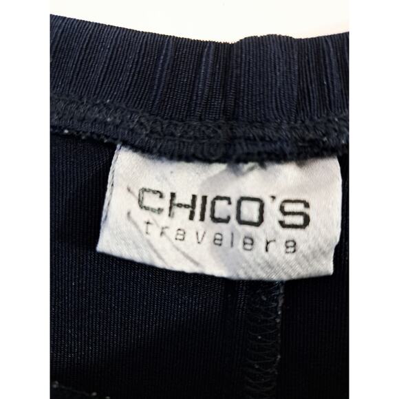 Chico's Travelers Women's Navy Blue Straight Leg Pants In Size Medium Or 1 VTG - Picture 3 of 5